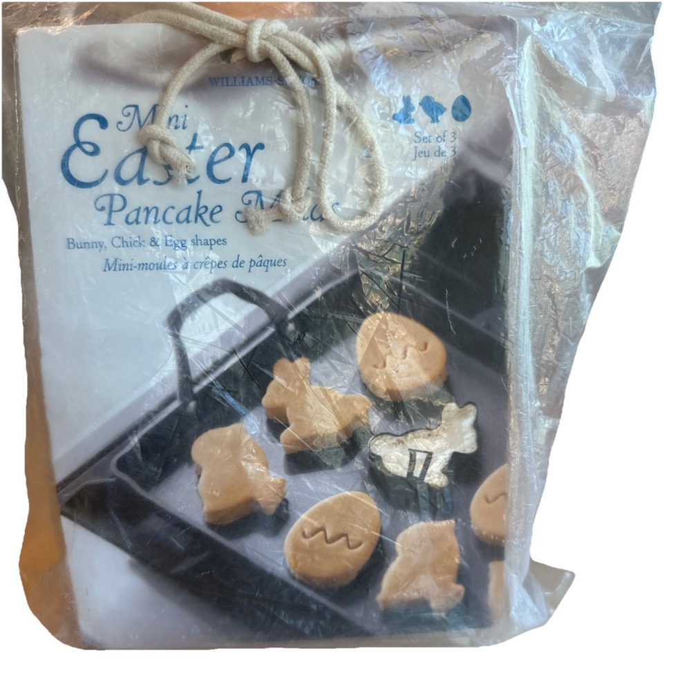 Williams-Sonoma Easter Mini Pancake‎ Molds Bunny Chick Easter Egg SEALED Pouch